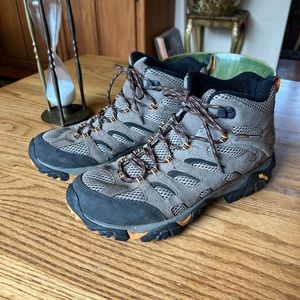 Merrell Boots Mens 11.5 Vibram Continuum Brown Hikers Lace Up